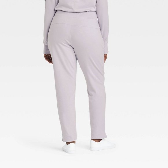 Women's French Terry Taper Pant - Lilac Purple - Picture 2 of 2